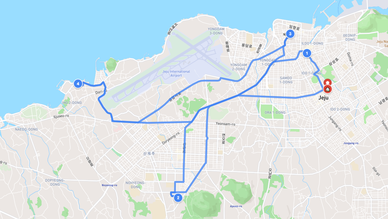 Jeju route map